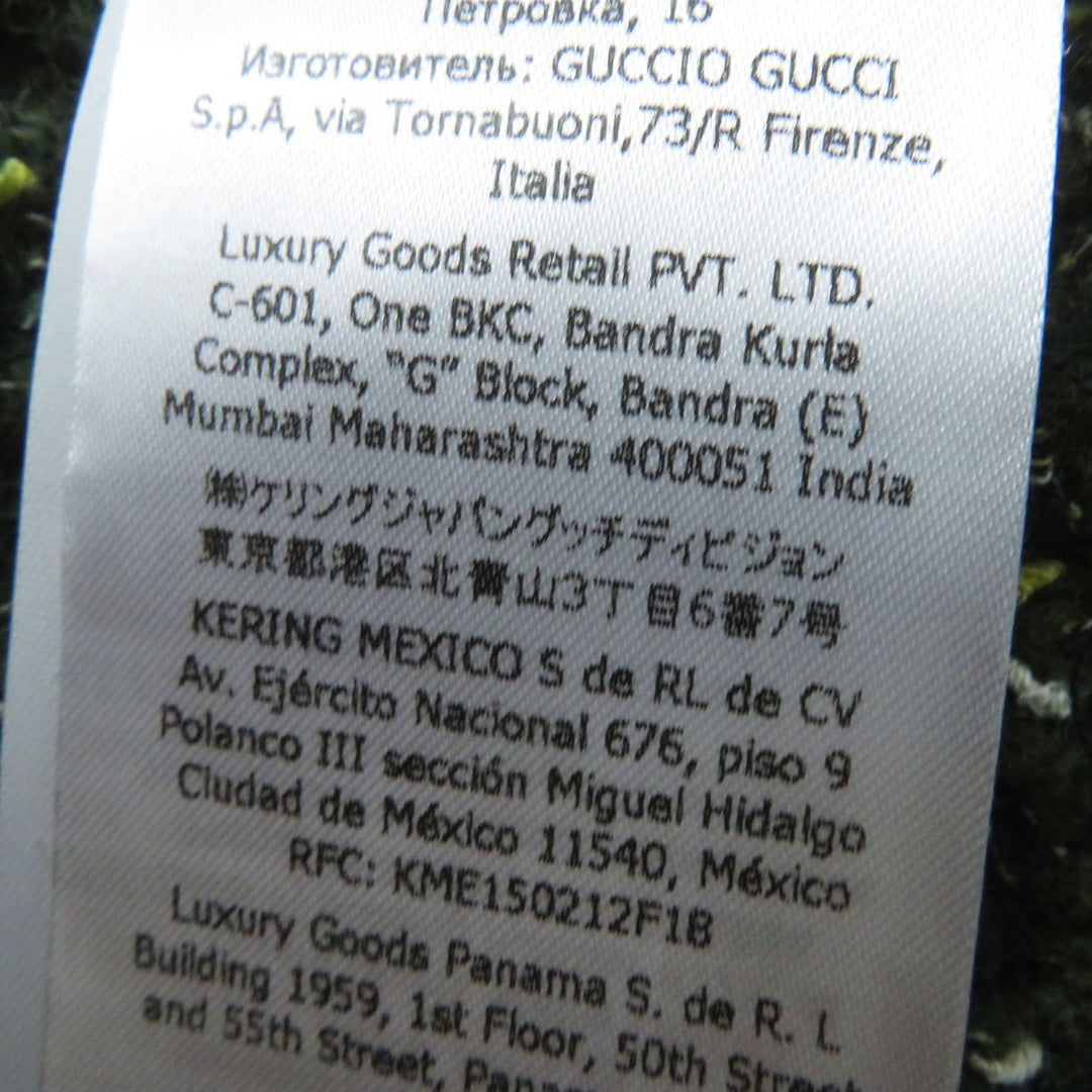 GUCCI skirt 713317 Outer fabric: 69% wool, Outer fabric: 15% cotton, Outer fabric: 11% rayon, Outer fabric: 5% nylon, Trimming 1: 100% wool, Trimming 2: 65% wool, 15% cotton, 12% rayon, 7% nylon, 1% polyurethane Green red Women S Used Authentic