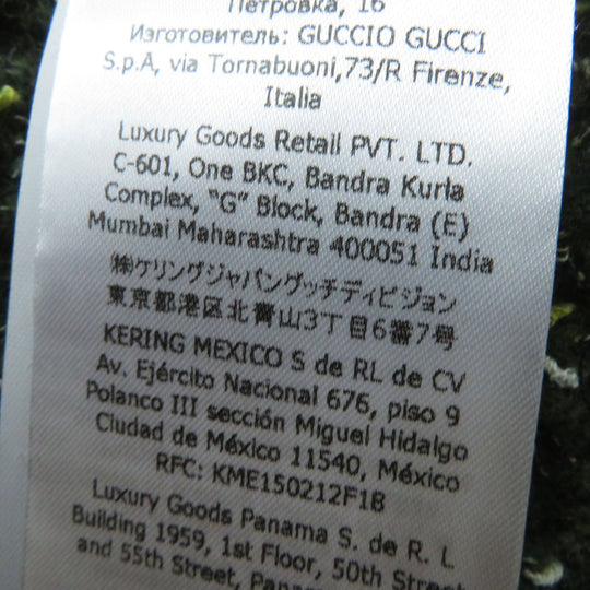 GUCCI skirt 713317 Outer fabric: 69% wool, Outer fabric: 15% cotton, Outer fabric: 11% rayon, Outer fabric: 5% nylon, Trimming 1: 100% wool, Trimming 2: 65% wool, 15% cotton, 12% rayon, 7% nylon, 1% polyurethane Green red Women S Used Authentic