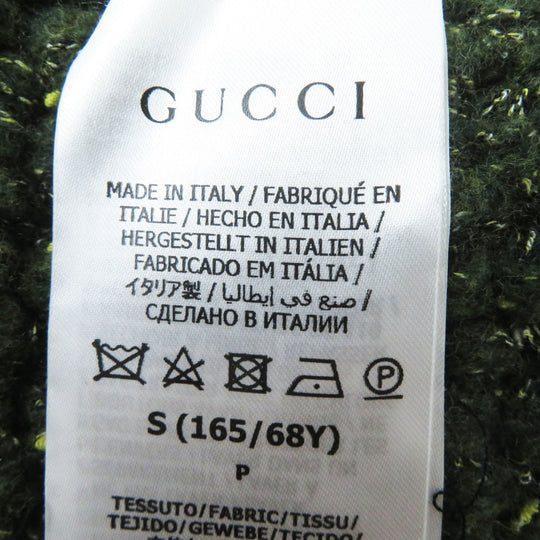 GUCCI skirt 713317 Outer fabric: 69% wool, Outer fabric: 15% cotton, Outer fabric: 11% rayon, Outer fabric: 5% nylon, Trimming 1: 100% wool, Trimming 2: 65% wool, 15% cotton, 12% rayon, 7% nylon, 1% polyurethane Green red Women S Used Authentic