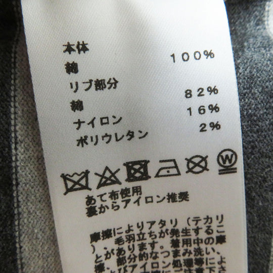 HERMES one piece Outer: 100% cotton, Rib: 82% cotton, 16% nylon, 2% polyurethane Gray Border Pattern L'Instruction du Roy Women 34 Used Authentic