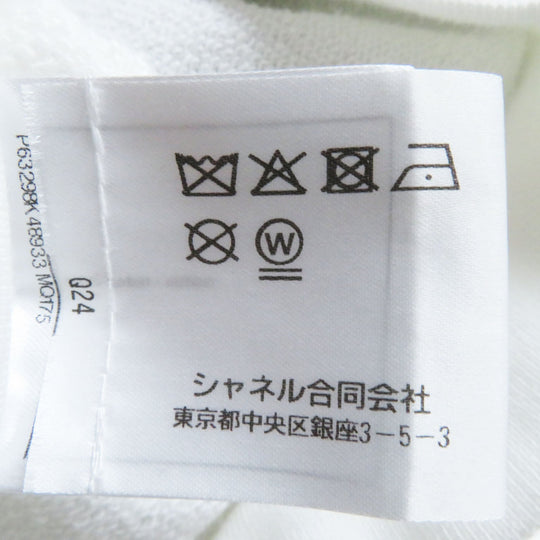 CHANEL sweat 20P P63298 Main: 100% cotton white graphic logo sweatshirt Women XS Used Authentic
