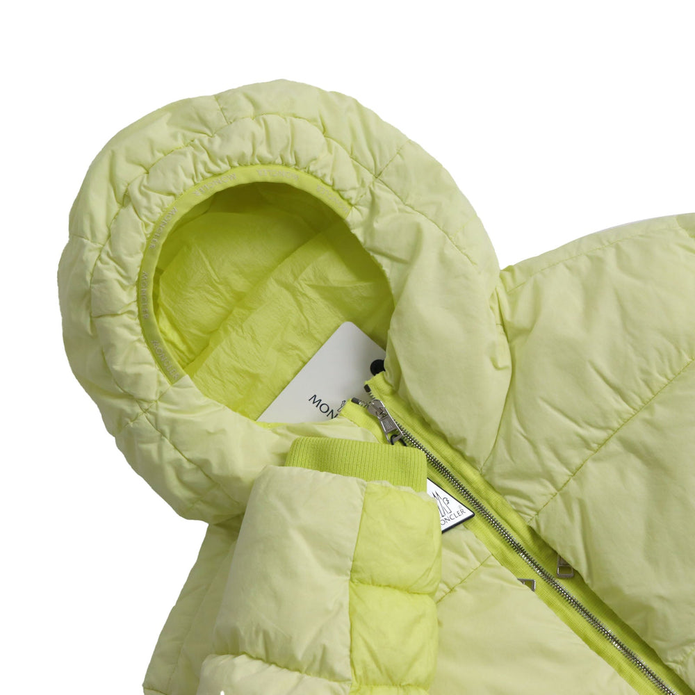 MONCLER Down jacket Outer: 65% cotton, Outer: 35% nylon, Lining: 100% nylon, Filling: 90% down, Filling: 10% feather, Rib: 100% nylon yellow PAVIOT mens 2 Used Authentic