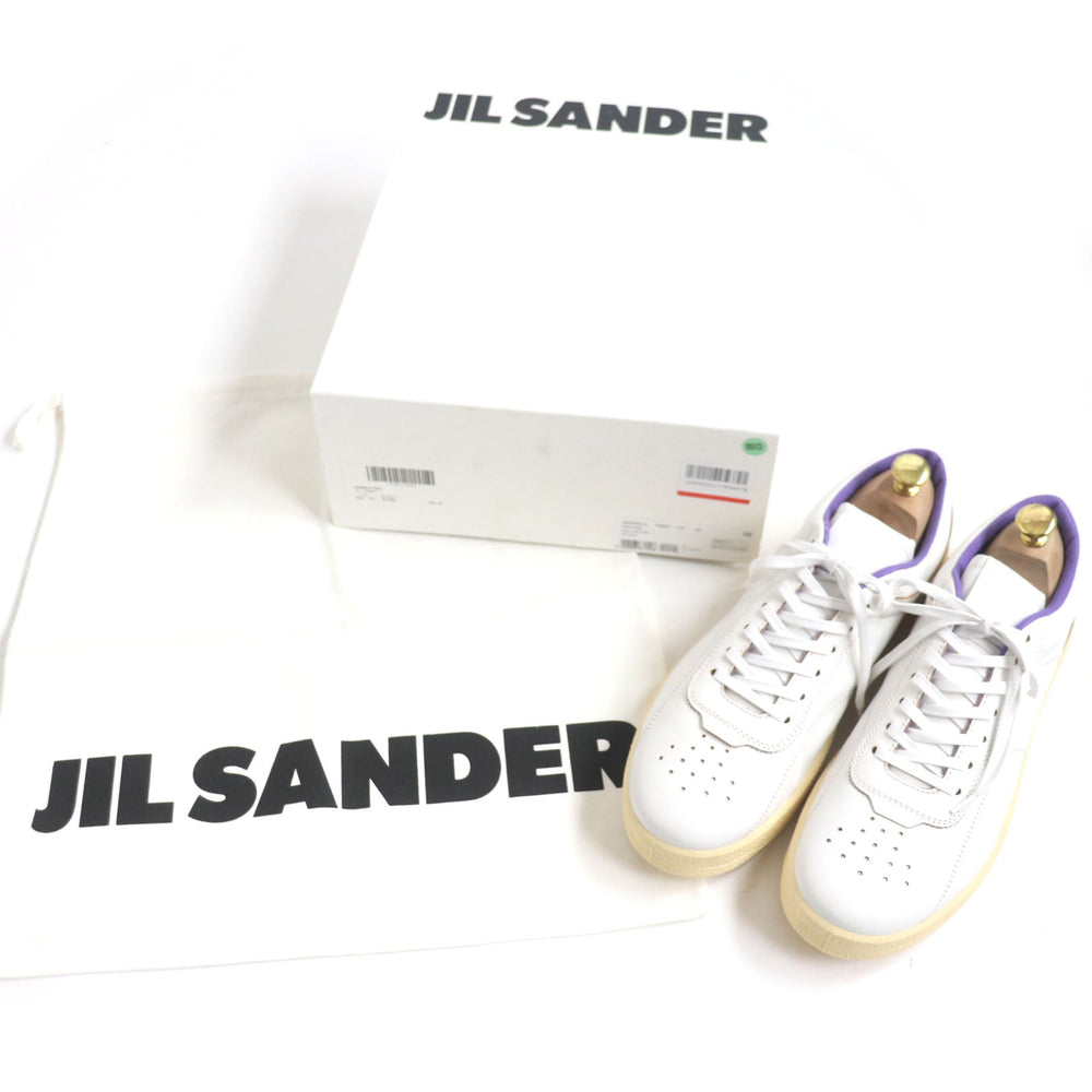 JIL SANDER Low cut sneakers Main: Leather White purple mens 44 Used Authentic