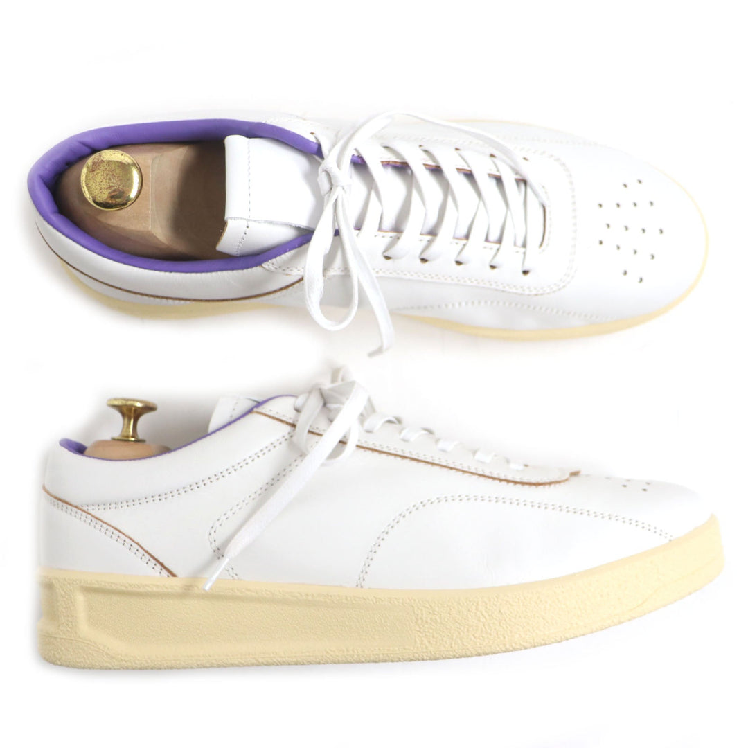 JIL SANDER Low cut sneakers Main: Leather White purple mens 44 Used Authentic