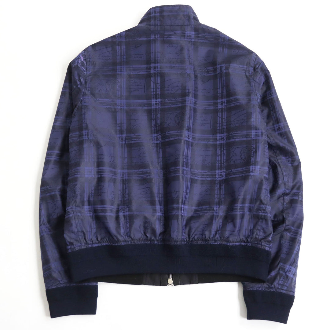 Berluti Blouson R18OBL87WAZT Outer: 54% wool, Outer: 46% nylon, Lining: 100% nylon Black Purple type mens 48 Used Authentic