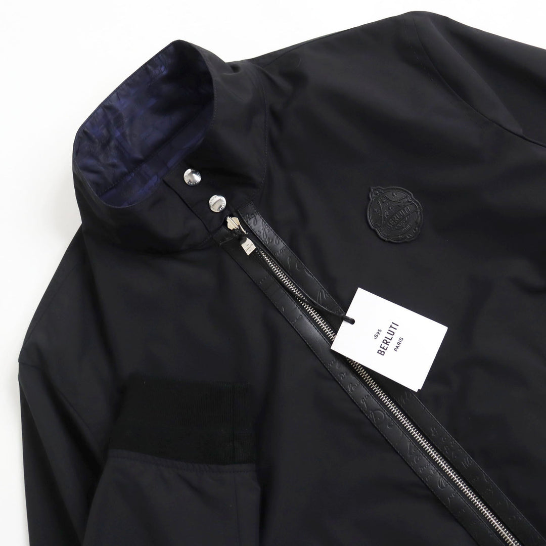 Berluti Blouson R18OBL87WAZT Outer: 54% wool, Outer: 46% nylon, Lining: 100% nylon Black Purple type mens 48 Used Authentic