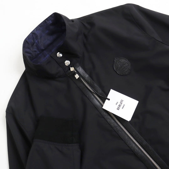 Berluti Blouson R18OBL87WAZT Outer: 54% wool, Outer: 46% nylon, Lining: 100% nylon Black Purple type mens 48 Used Authentic
