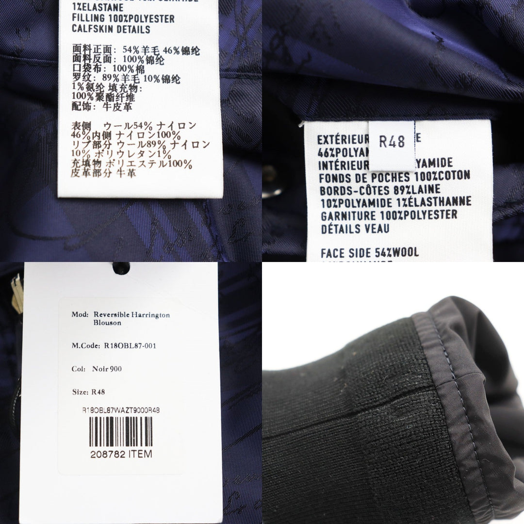 Berluti Blouson R18OBL87WAZT Outer: 54% wool, Outer: 46% nylon, Lining: 100% nylon Black Purple type mens 48 Used Authentic