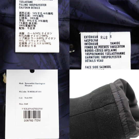 Berluti Blouson R18OBL87WAZT Outer: 54% wool, Outer: 46% nylon, Lining: 100% nylon Black Purple type mens 48 Used Authentic
