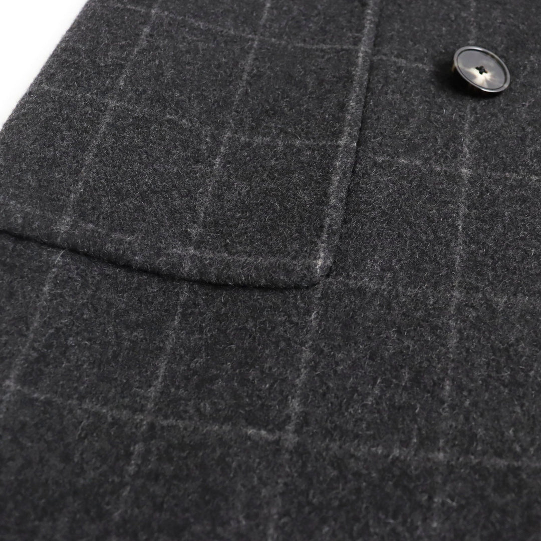 BOTTEGAVENETA Double chester coat 491444 VCYJ1 Outer: 100% cashmere, Lining: 100% cupra gray mens 46 Used Authentic