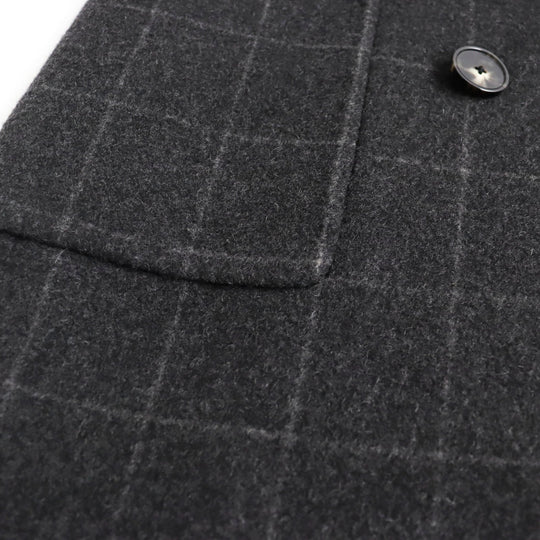 BOTTEGAVENETA Double chester coat 491444 VCYJ1 Outer: 100% cashmere, Lining: 100% cupra gray mens 46 Used Authentic
