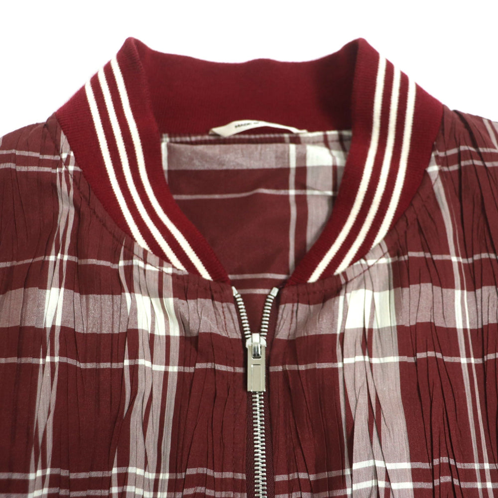 HERMES Blouson Main: 56% cotton, Main: 44% polyester, Knitted part: 83% cotton, 16% nylon, 1% polyurethane Bordeaux mens 52 Used Authentic