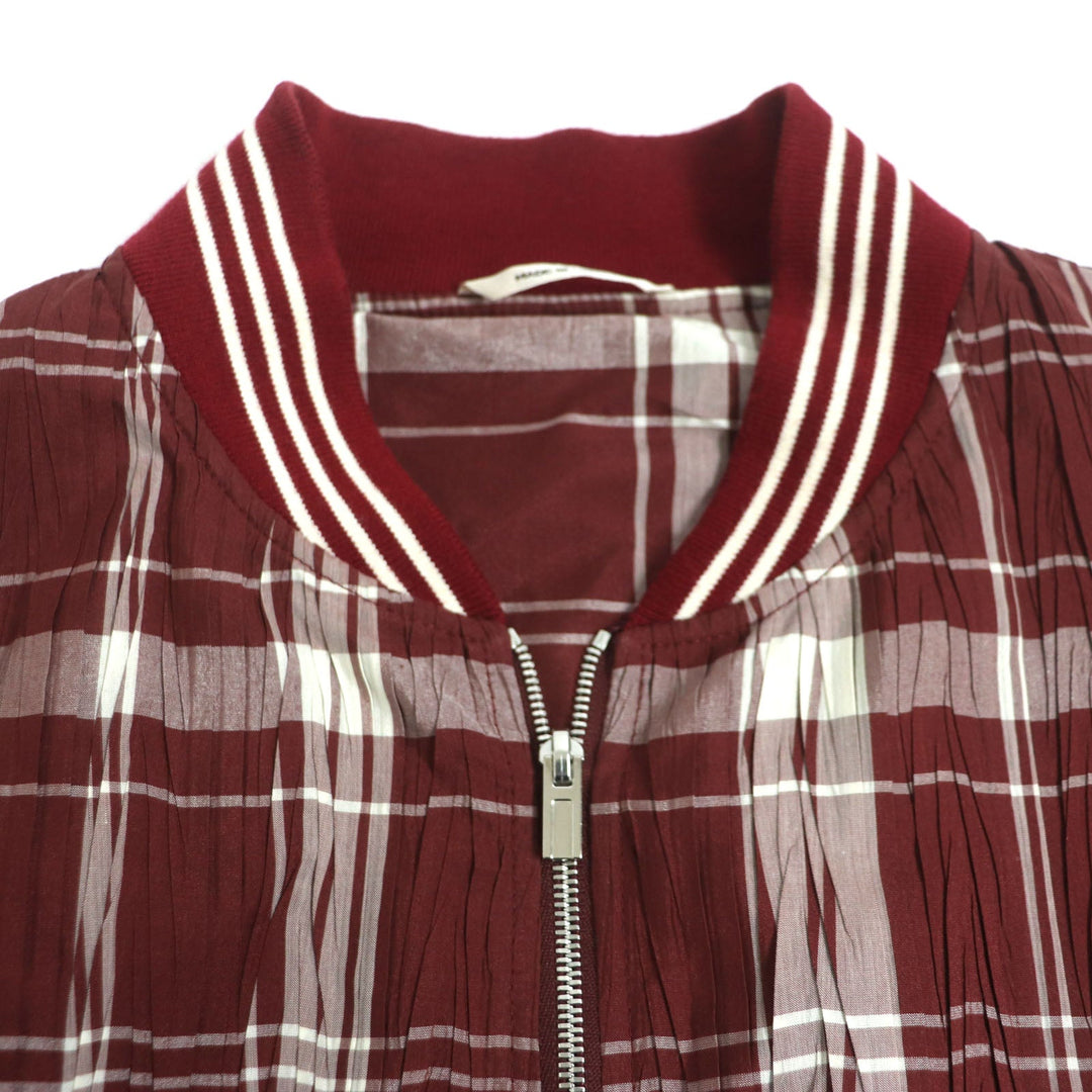 HERMES Blouson Main: 56% cotton, Main: 44% polyester, Knitted part: 83% cotton, 16% nylon, 1% polyurethane Bordeaux mens 52 Used Authentic