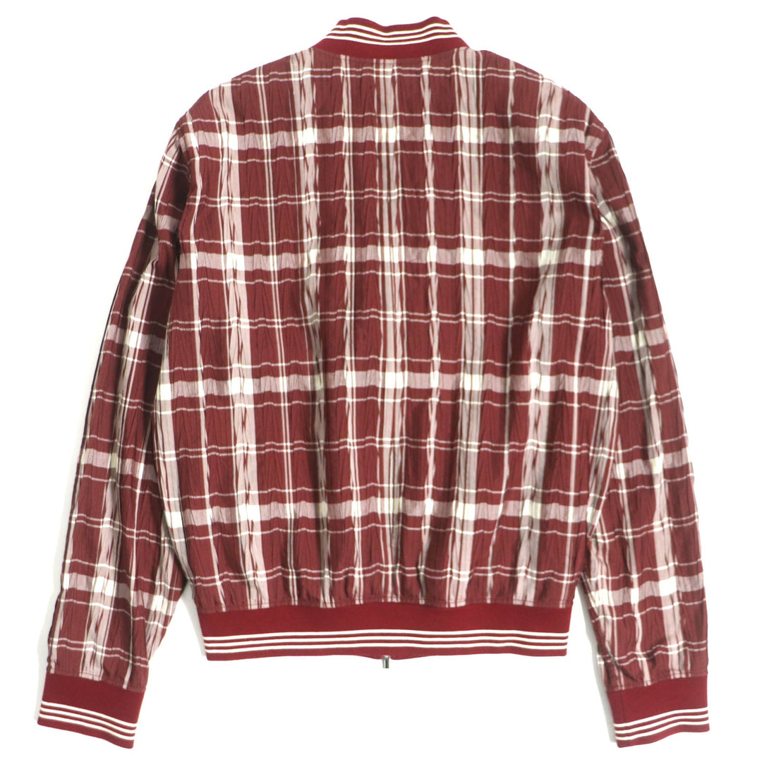 HERMES Blouson Main: 56% cotton, Main: 44% polyester, Knitted part: 83% cotton, 16% nylon, 1% polyurethane Bordeaux mens 52 Used Authentic