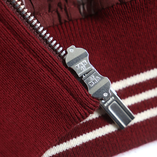 HERMES Blouson Main: 56% cotton, Main: 44% polyester, Knitted part: 83% cotton, 16% nylon, 1% polyurethane Bordeaux mens 52 Used Authentic