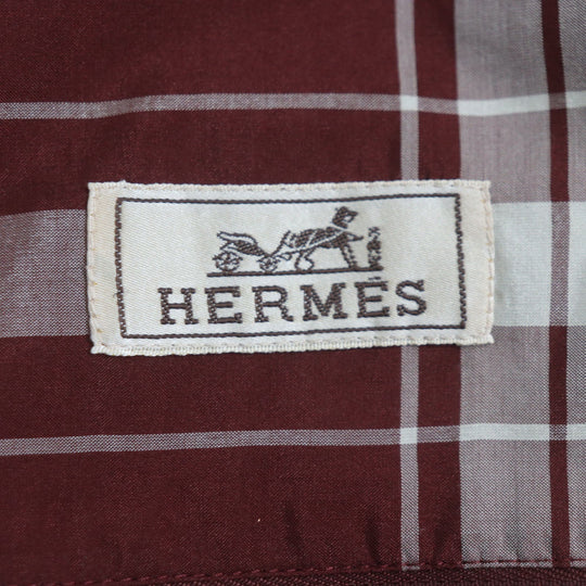 HERMES Blouson Main: 56% cotton, Main: 44% polyester, Knitted part: 83% cotton, 16% nylon, 1% polyurethane Bordeaux mens 52 Used Authentic