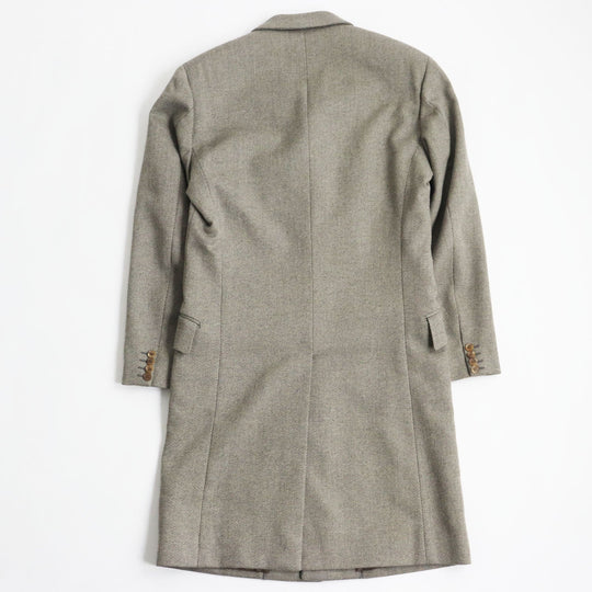 HERMES Chester coat Outer: 96% wool, Outer: 4% elastane (polyurethane), Lining: 100% rayon Gray type mens 48 Used Authentic