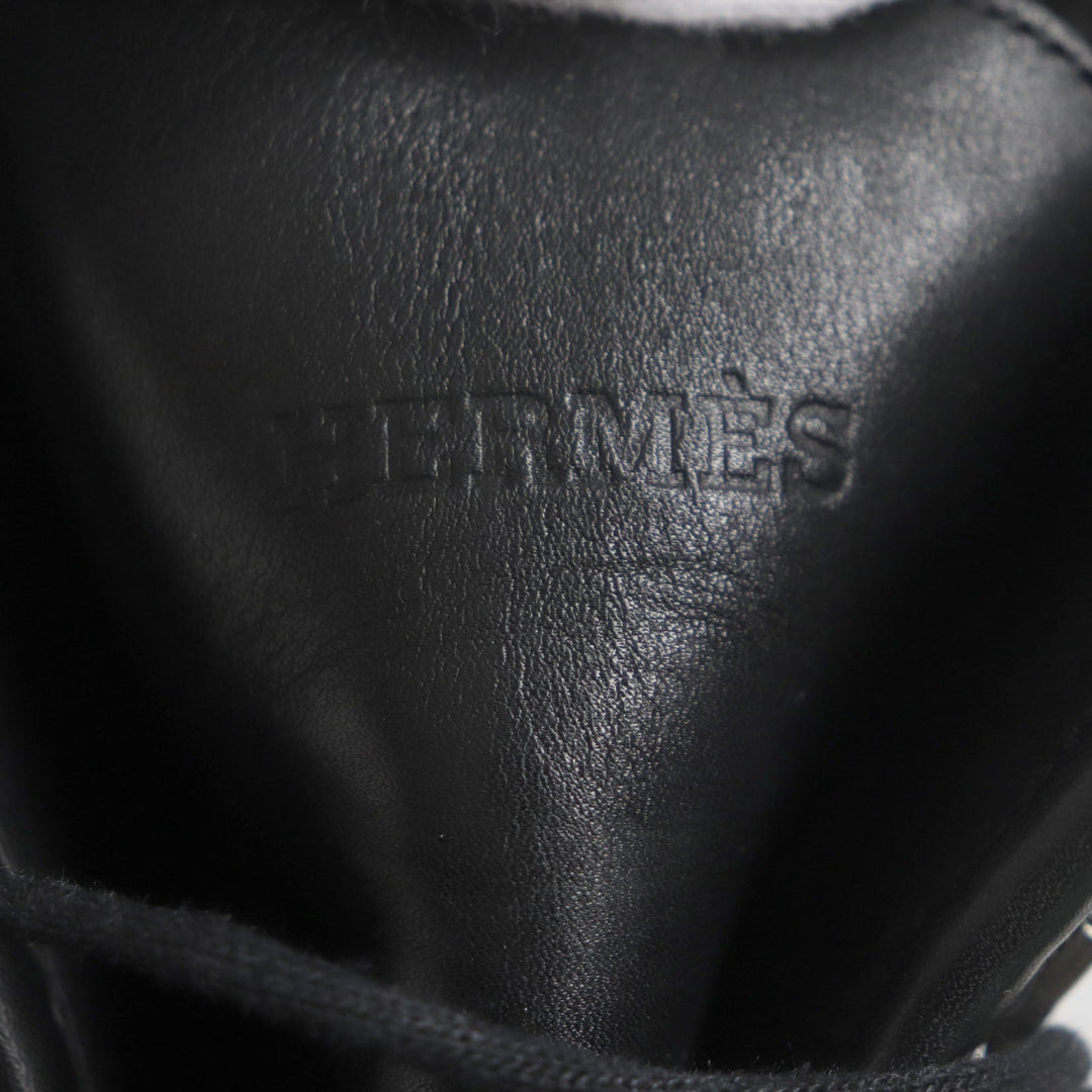 HERMES boots Main: Leather black mens 39.5 Used Authentic