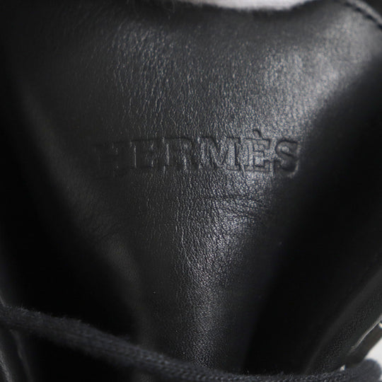 HERMES boots Main: Leather black mens 39.5 Used Authentic