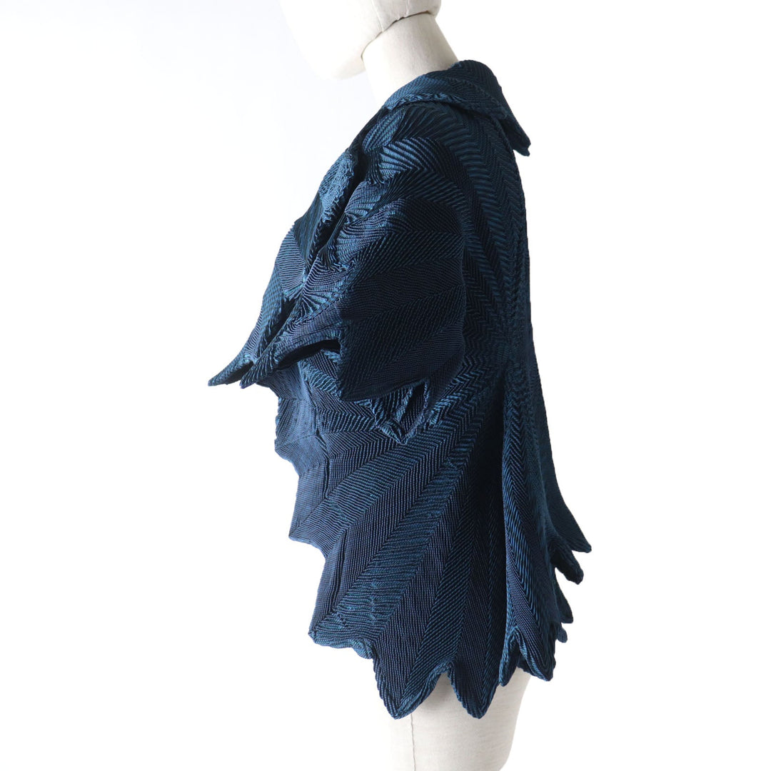 ISSEY MIYAKE Jacket IM06-FD028 Main: 95% polyester, 5% polyurethane blue Women 2 Used Authentic