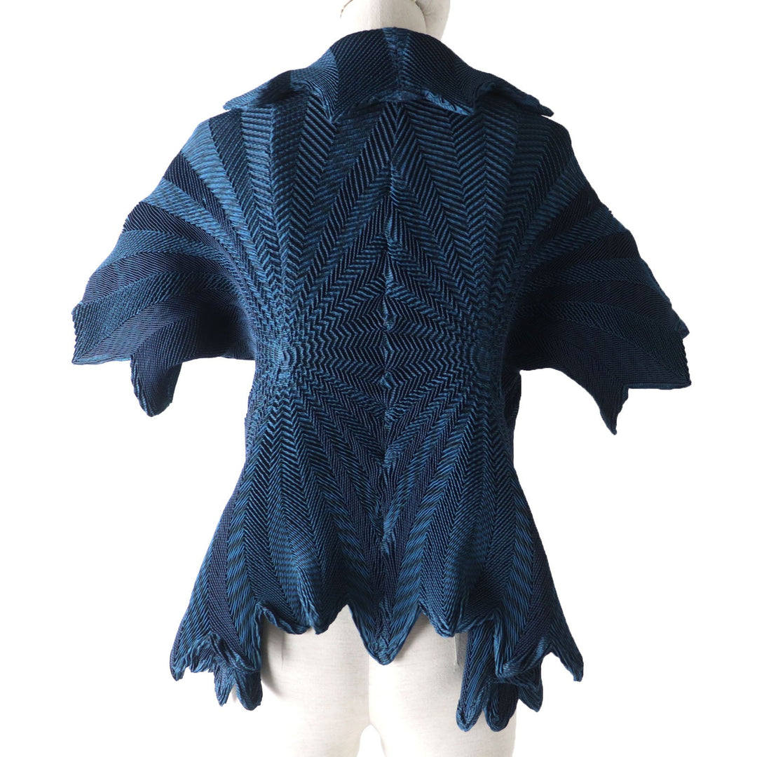 ISSEY MIYAKE Jacket IM06-FD028 Main: 95% polyester, 5% polyurethane blue Women 2 Used Authentic