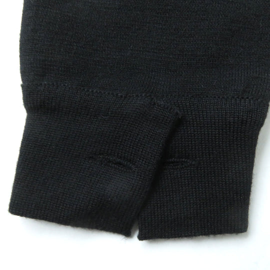 HERMES cardigan Main: 100% wool, Part: 100% silk black Women S Used Authentic