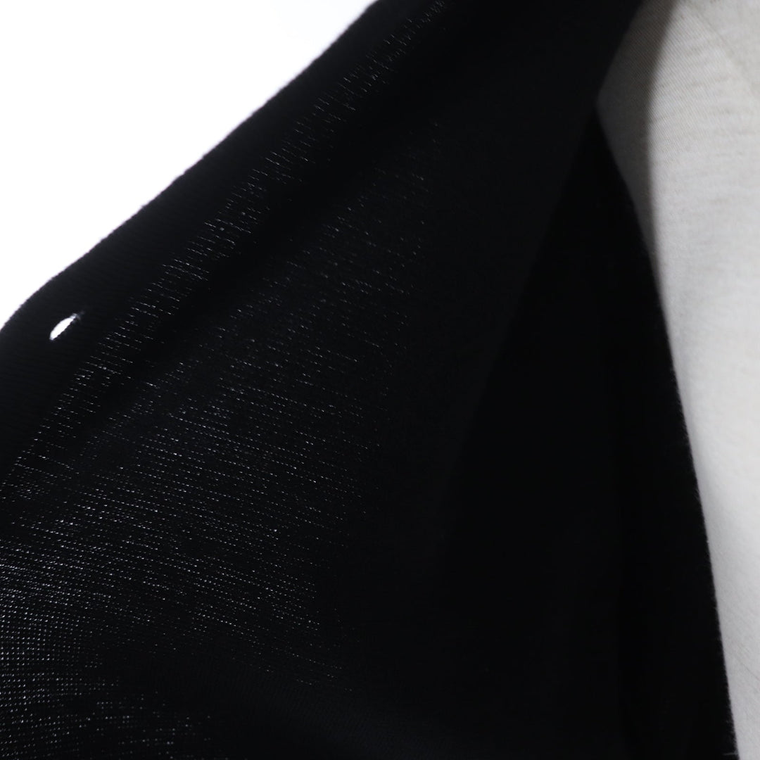 HERMES cardigan Main: 100% wool, Part: 100% silk black Women S Used Authentic