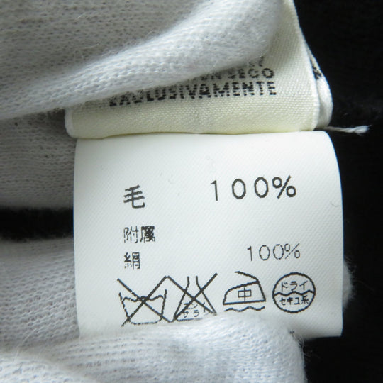 HERMES cardigan Main: 100% wool, Part: 100% silk black Women S Used Authentic