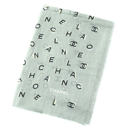 CHANEL Stall 21B Main: 80% cashmere, Main: 20% silk Gray type Women Used Authentic