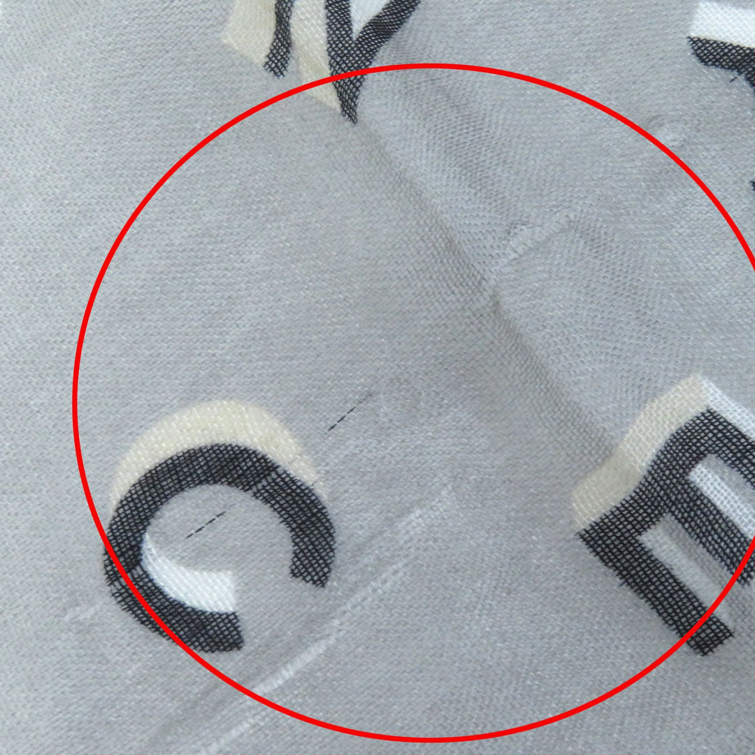 CHANEL Stall 21B Main: 80% cashmere, Main: 20% silk Gray type Women Used Authentic