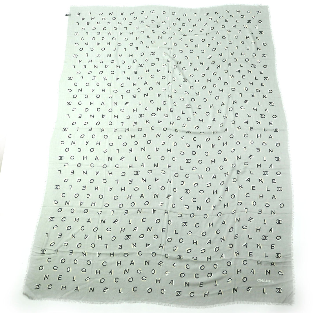 CHANEL Stall 21B Main: 80% cashmere, Main: 20% silk Gray type Women Used Authentic
