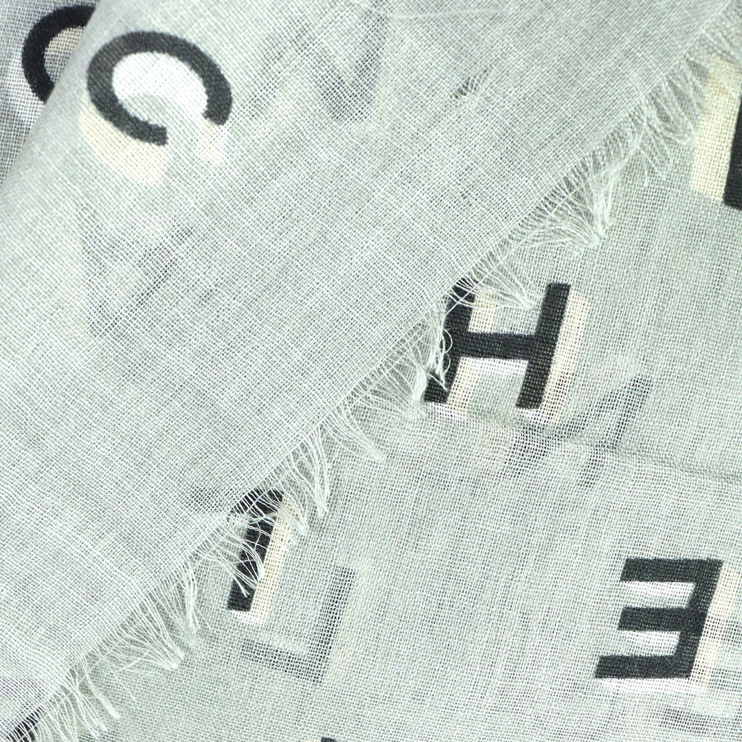 CHANEL Stall 21B Main: 80% cashmere, Main: 20% silk Gray type Women Used Authentic