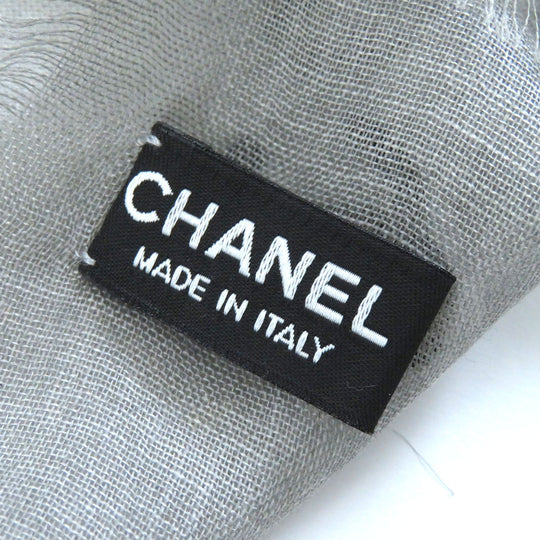 CHANEL Stall 21B Main: 80% cashmere, Main: 20% silk Gray type Women Used Authentic