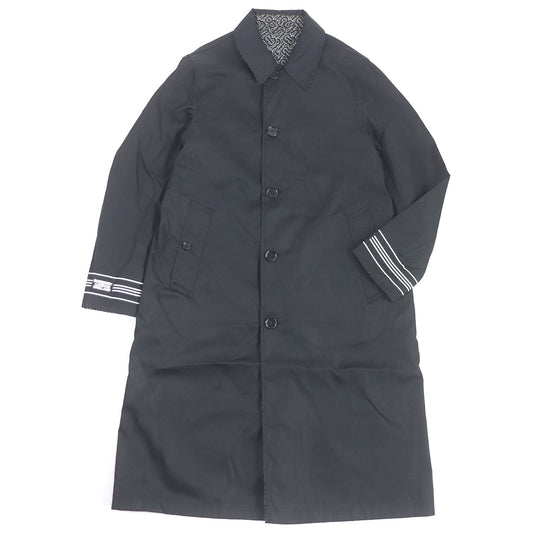BURBERRY Stainless collar coat 8029656 Main: 100% nylon black mens 44 Used Authentic