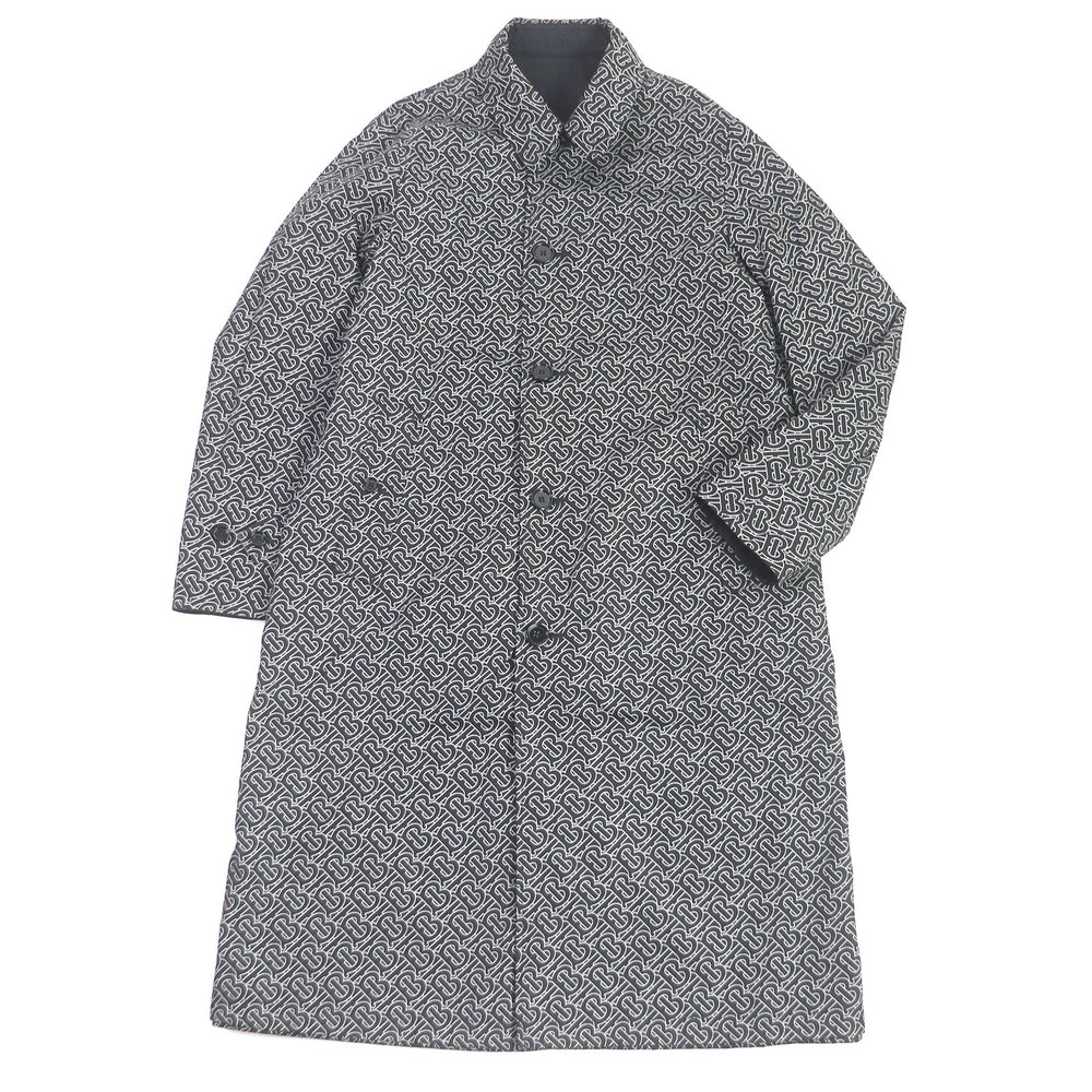 BURBERRY Stainless collar coat 8029656 Main: 100% nylon black mens 44 Used Authentic