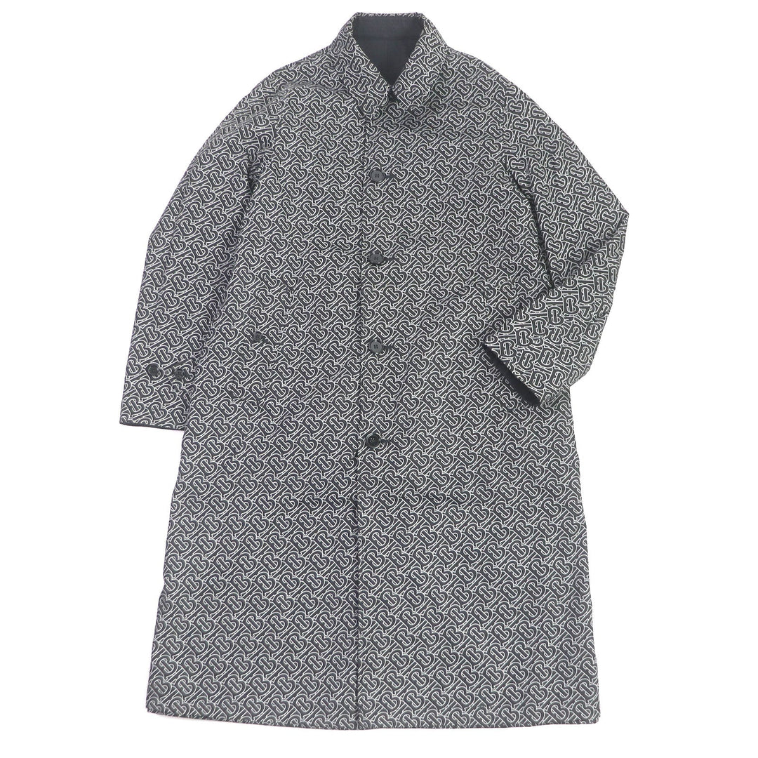 BURBERRY Stainless collar coat 8029656 Main: 100% nylon black mens 44 Used Authentic