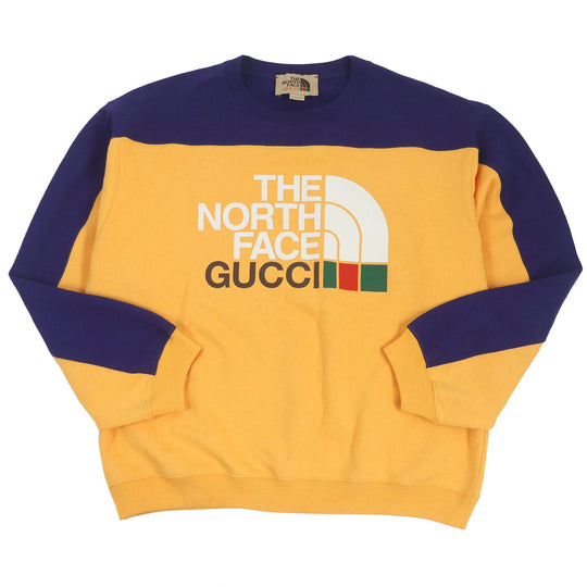 GUCCI sweat 671449 Main: 100% cotton Navy orange mens M (175/96A) Used Authentic