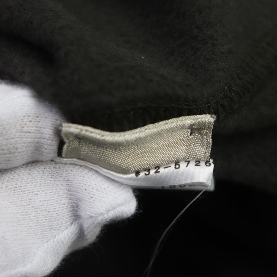 HERMES Hoodie Main: 100% cotton, Part: 90% cotton, Part: 10% polyester, Part: 100% cotton, Part: Lamb leather Khaki type mens M Used Authentic