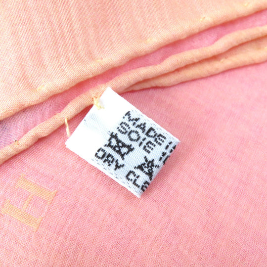 HERMES Stall Main: 100% silk Pink Yellow Women Used Authentic