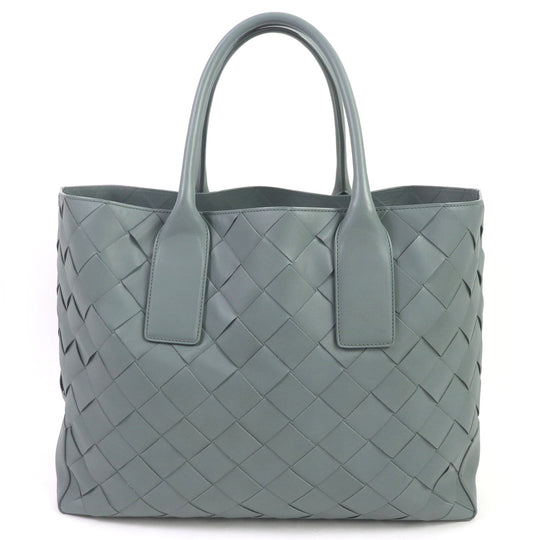 BOTTEGAVENETA Tote Bag 629888 Main: Leather Blue gray type mens Used Authentic