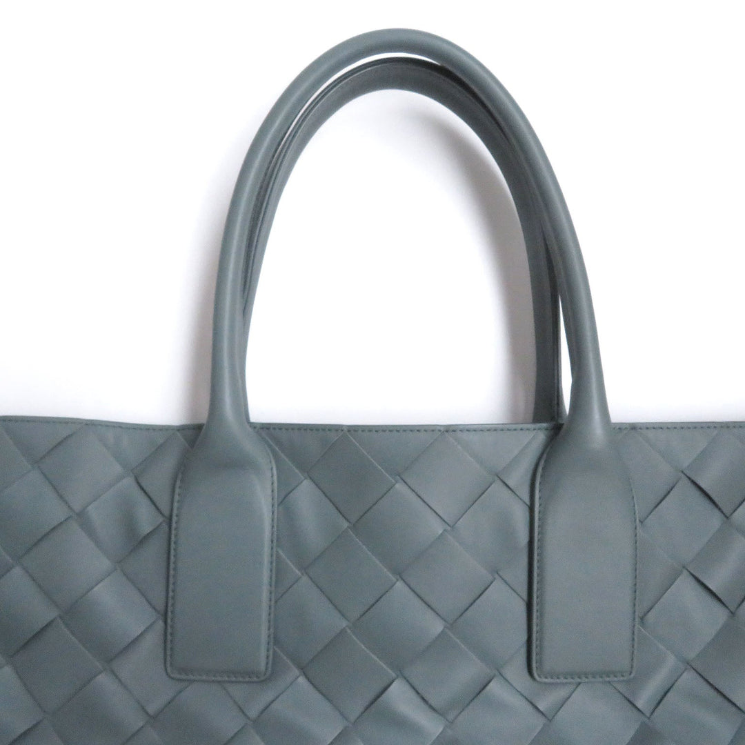 BOTTEGAVENETA Tote Bag 629888 Main: Leather Blue gray type mens Used Authentic