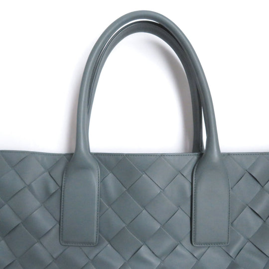 BOTTEGAVENETA Tote Bag 629888 Main: Leather Blue gray type mens Used Authentic