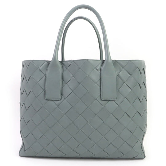 BOTTEGAVENETA Tote Bag 629888 Main: Leather Blue gray type mens Used Authentic