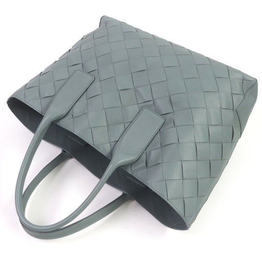 BOTTEGAVENETA Tote Bag 629888 Main: Leather Blue gray type mens Used Authentic