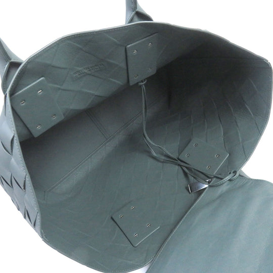 BOTTEGAVENETA Tote Bag 629888 Main: Leather Blue gray type mens Used Authentic