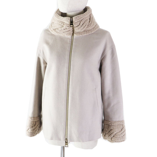 Herno Blouson GA0205D Outer: 100% cashmere, Lining: 100% nylon, Mesh: 70% wool, 30% cashmere, Fiber: 100% polyester Gurege Women 38 Used Authentic