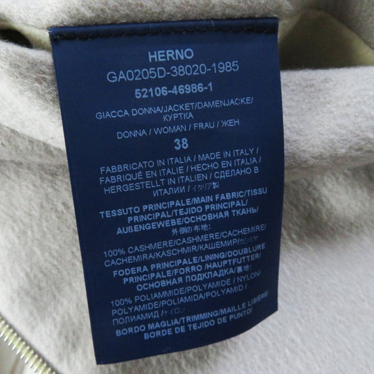 Herno Blouson GA0205D Outer: 100% cashmere, Lining: 100% nylon, Mesh: 70% wool, 30% cashmere, Fiber: 100% polyester Gurege Women 38 Used Authentic