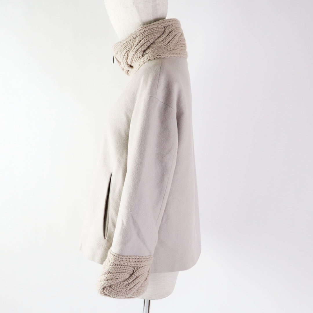 Herno Blouson GA0205D Outer: 100% cashmere, Lining: 100% nylon, Mesh: 70% wool, 30% cashmere, Fiber: 100% polyester Gurege Women 38 Used Authentic