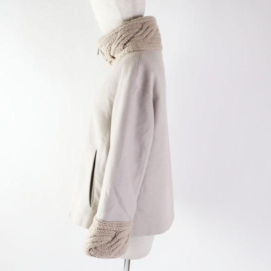 Herno Blouson GA0205D Outer: 100% cashmere, Lining: 100% nylon, Mesh: 70% wool, 30% cashmere, Fiber: 100% polyester Gurege Women 38 Used Authentic