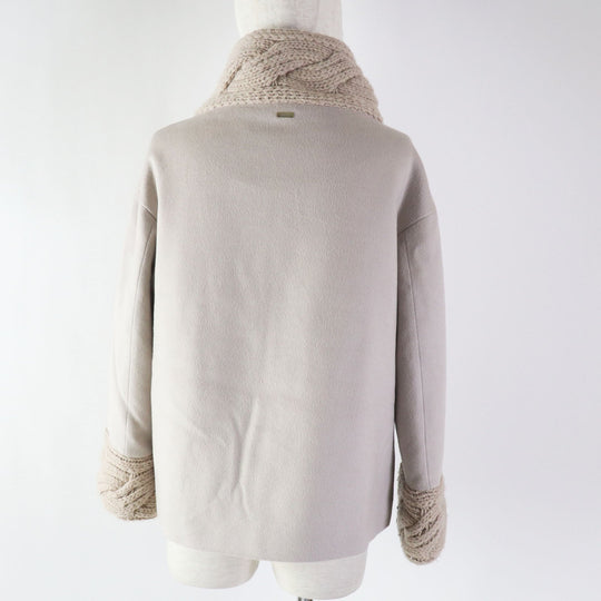 Herno Blouson GA0205D Outer: 100% cashmere, Lining: 100% nylon, Mesh: 70% wool, 30% cashmere, Fiber: 100% polyester Gurege Women 38 Used Authentic